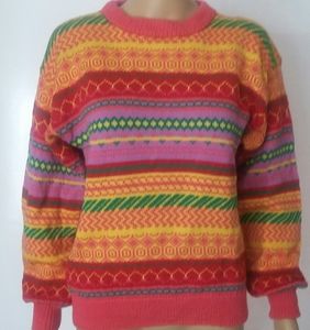 Multicolor ribbed sweater